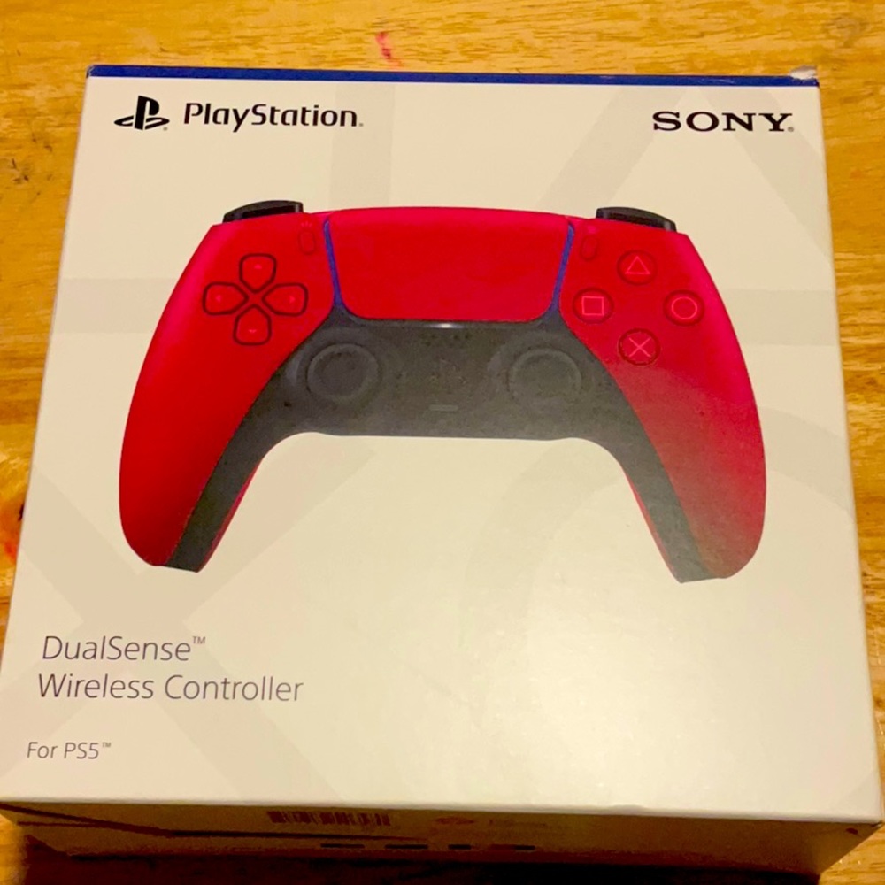 New PS5 Wireless Controller Red Burgundy with Box